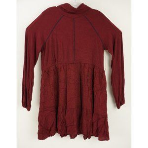 New Threads & States Women's Size S Maroon Raglan Turtleneck Mini Sweater Dress